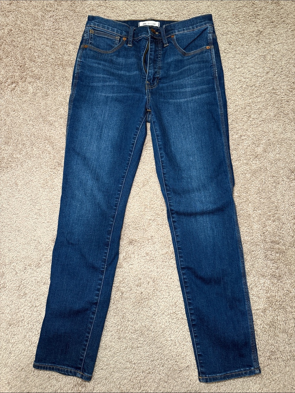 Madewell Skinny Jeans in Deep Blue Denim